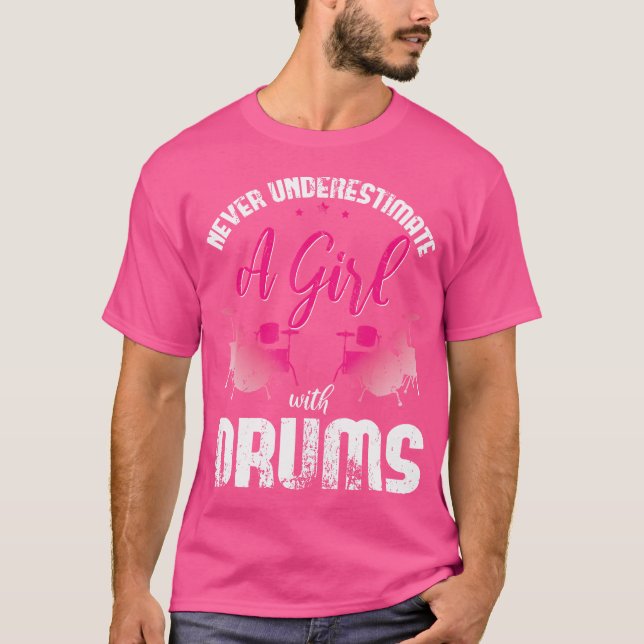 Percussion Drummer Girls Gift Musical Instrument D T-Shirt (Front)