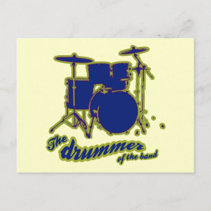 percussion drums ~ drummer postcard