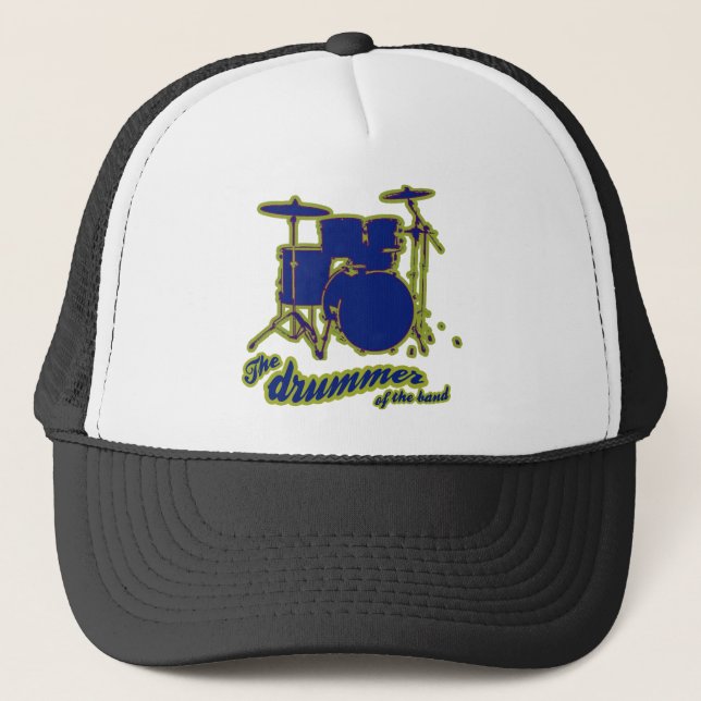 percussion drums ~ drummer trucker hat (Front)
