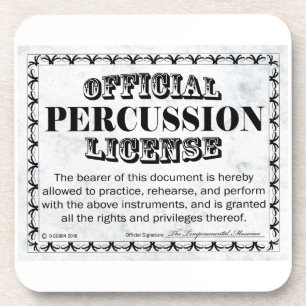 Percussion License Coaster