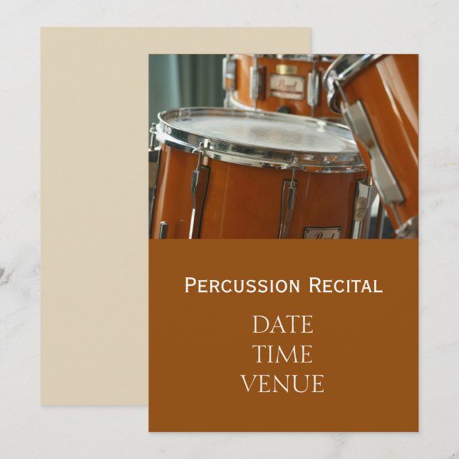 Percussion Recital Invitation (Front/Back)