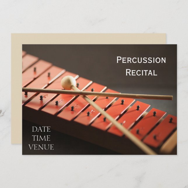 Percussion Recital Invitation (Front/Back)