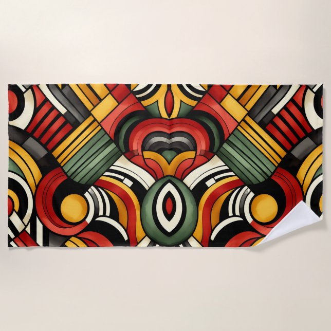 Percussion Rhythms Beach Towel (Front)