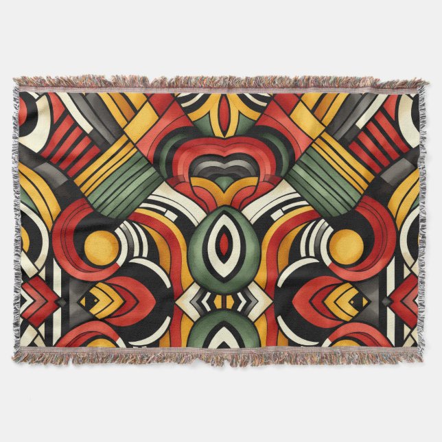 Percussion Rhythms Throw Blanket (Front)