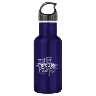 Percussion Word Cloud 532 Ml Water Bottle
