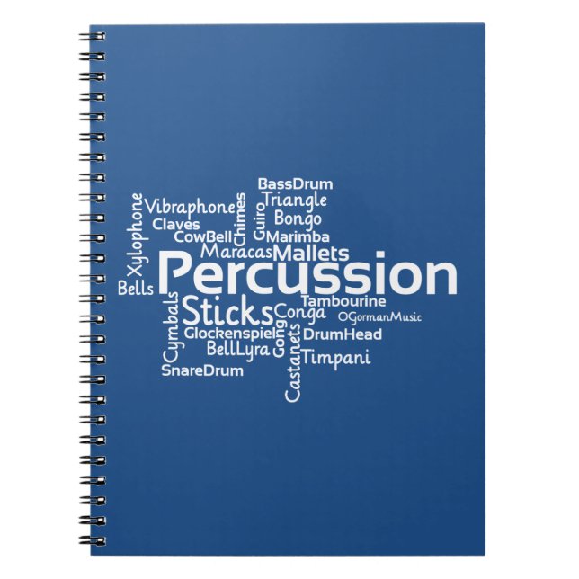 Percussion Word Cloud Notebook (Front)