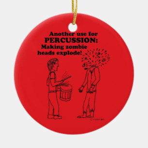 Percussion Zombie Explode Ceramic Tree Decoration
