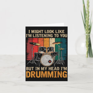 Percussionist Drumming For Drum Set Lover Drummers Card