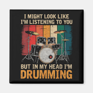 Percussionist Drumming For Drum Set Lover Drummers Magnet