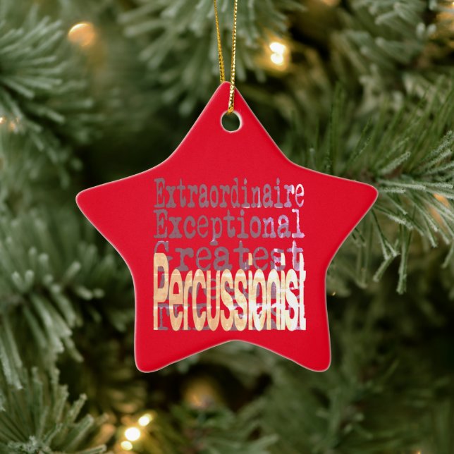 Percussionist Extraordinaire Ceramic Tree Decoration (Tree)