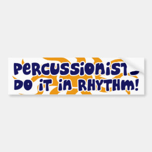 Percussionist Rhythm Bumper Sticker