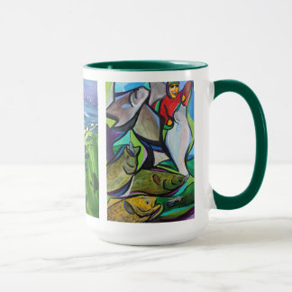 Percy Avugiak's abstract fishing paintings Mug