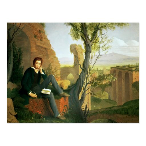 Percy Bysshe Shelley 1845 Postcard