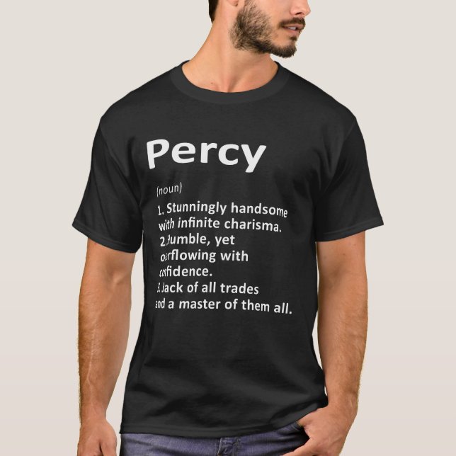 Percy Definition Personalised Name Funny Birthday  T-Shirt (Front)