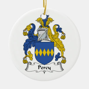Percy Family Crest Ceramic Tree Decoration