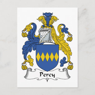 Percy Family Crest Postcard