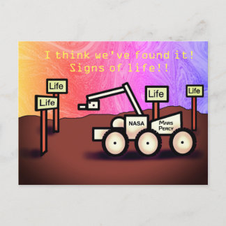 PERCY MARS SIGNS OF LIFE Postcard by Jetpackcorps