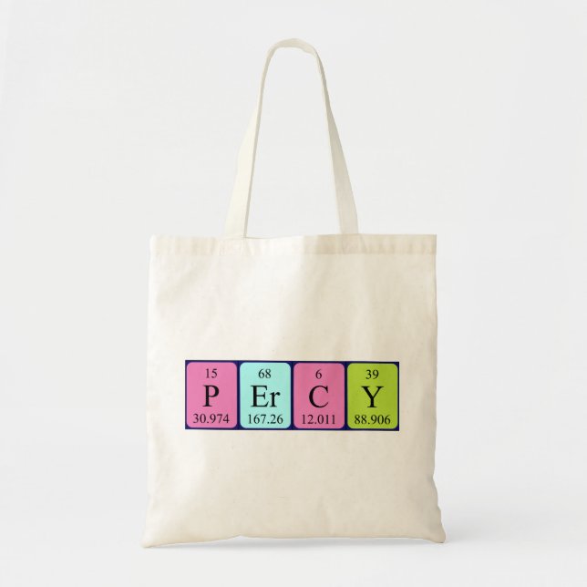 Percy periodic table name tote bag (Front)