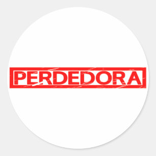 Perdedora Stamp Classic Round Sticker