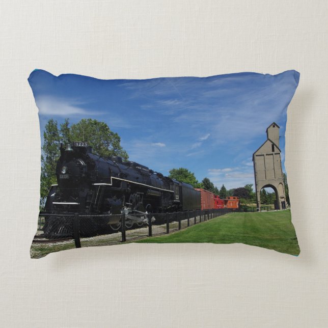 Pere Marquette 1223 train double sided Decorative Cushion (Front)