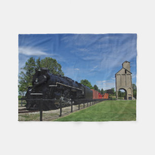 Pere Marquette 1223 train fleece blanket