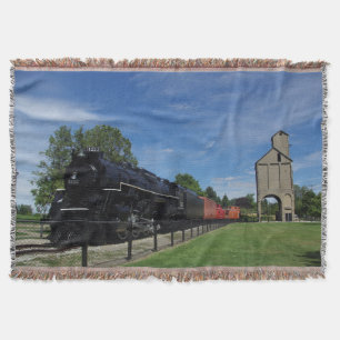 Pere Marquette 1223 train throw blanket