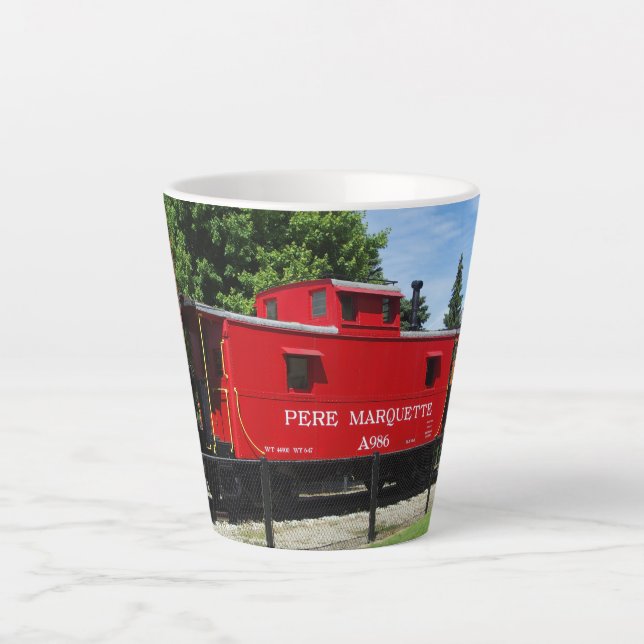 Pere Marquette Caboose  latte mug (Front)
