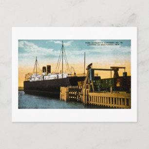 Pere Marquette Car Ferry No 18, Manitowoc Postcard