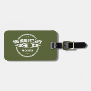 Pere Marquette River Michigan Kayaking Luggage Tag