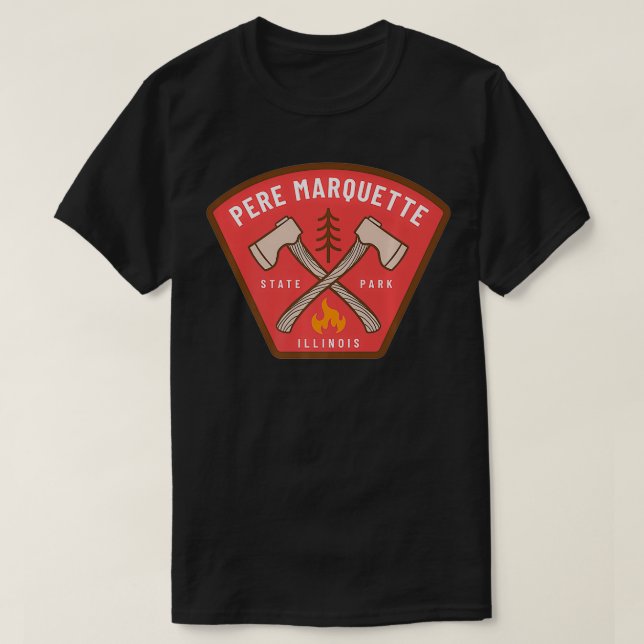 Pere Marquette State Park Illinois Forest Camp Fir T-Shirt (Design Front)