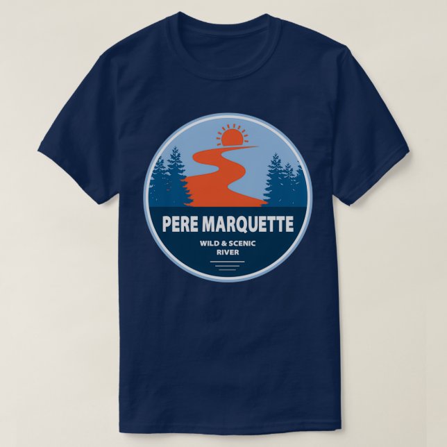 Pere Marquette Wild and Scenic River T-Shirt (Design Front)