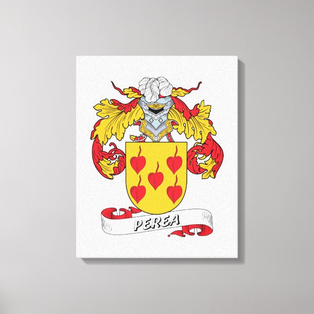 Perea Family Crest Canvas Print (Front)