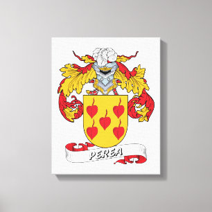 Perea Family Crest Canvas Print