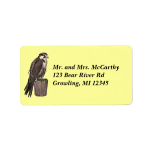 Peregrine Falcon Address Avery Label