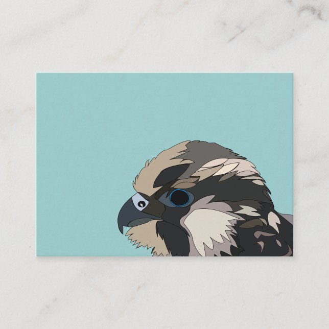 Peregrine Falcon Bird Art Business Card (Front)