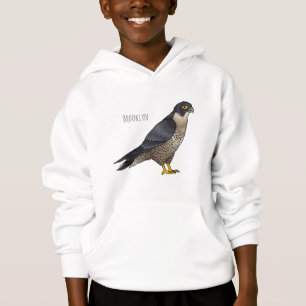 Peregrine falcon bird cartoon illustration 