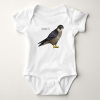 Peregrine falcon bird cartoon illustration 