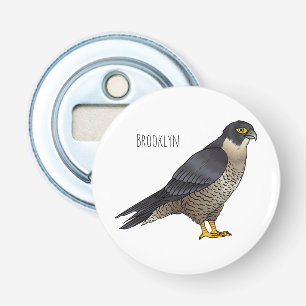 Peregrine falcon bird cartoon illustration bottle opener