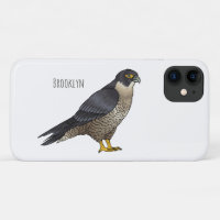 Peregrine falcon bird cartoon illustration