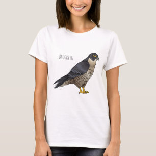 Peregrine falcon bird cartoon illustration T-Shirt
