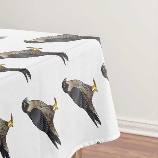 Peregrine falcon bird cartoon illustration  tablecloth (In Situ)