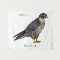 Peregrine falcon bird cartoon illustration