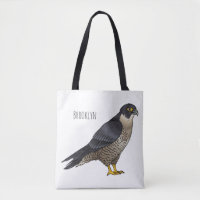 Peregrine falcon bird cartoon illustration