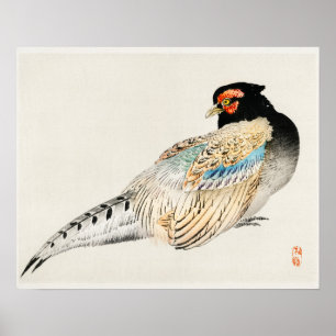 Peregrine falcon by Kōno Bairei (1844-1895) Poster