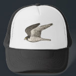 Peregrine Falcon Coloured Pencil Art Trucker Hat<br><div class="desc">Check out this awesome pencil illustration of a peregrine falcon and get ready for some speed! Check out my shop for more designs too!</div>