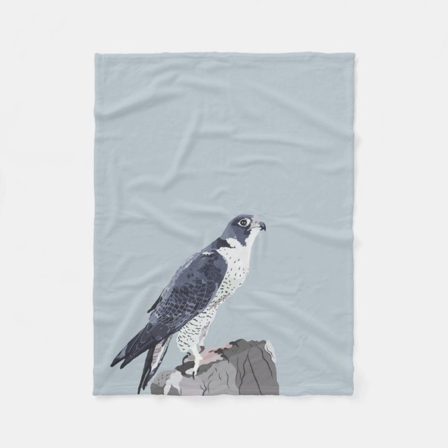 Peregrine Falcon Fleece Blanket (Front)