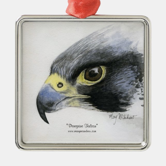 Peregrine Falcon Ornament (Front)