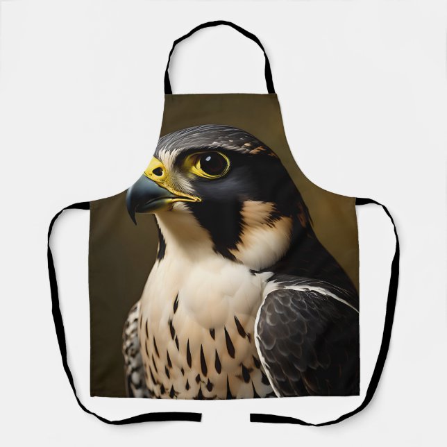 Peregrine Falcon Portrait Apron (Front)