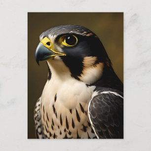 Peregrine Falcon Portrait Postcard