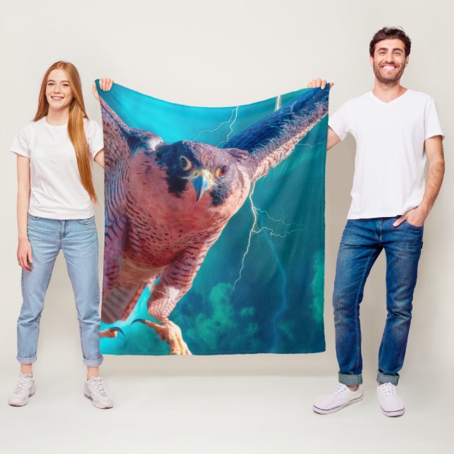 Peregrine Falcon WINGS OF MERCURY Fleece Blanket (In Situ)